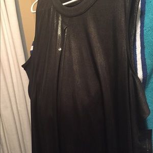 Worthington women plus sparkling black blouse